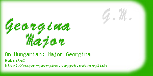 georgina major business card